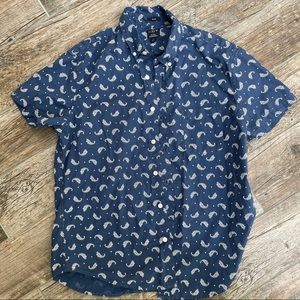 JCrew Mens paisley short sleeved button up